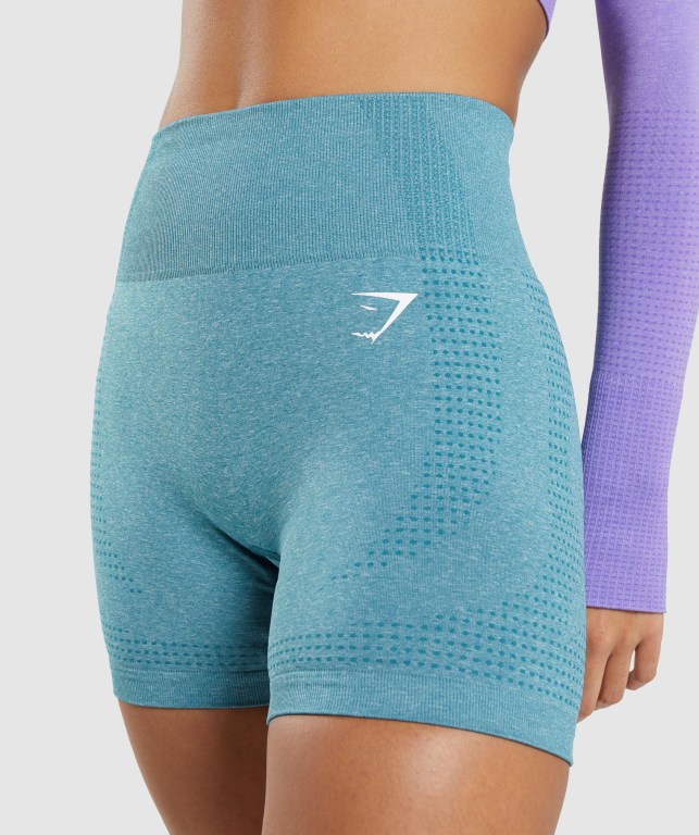 Bermudas Gymshark Vital Seamless 2.0 Mujer Turquesa | 9XHAK14P4A3