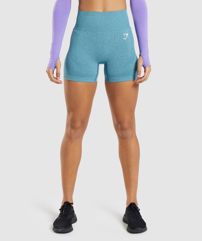 Bermudas Gymshark Vital Seamless 2.0 Mujer Turquesa | 9XHAK14P4A3