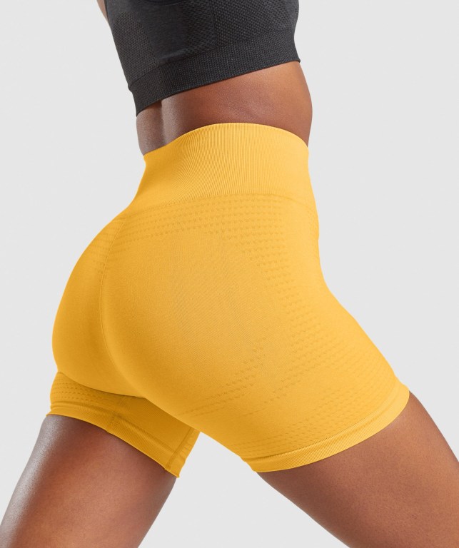 Bermudas Gymshark Vital Seamless 2.0 Mujer Amarillos | 9eDDAFTTEcE