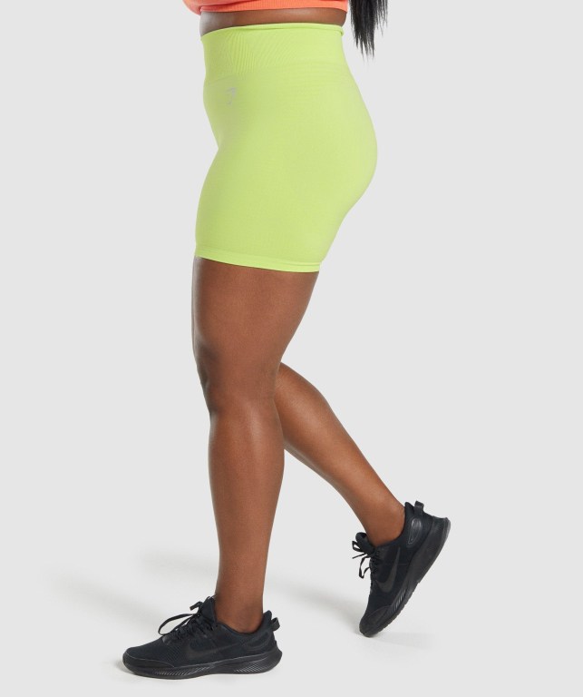 Bermudas Gymshark Vital Seamless 2.0 Mujer Amarillos | IvdquOHGbiY