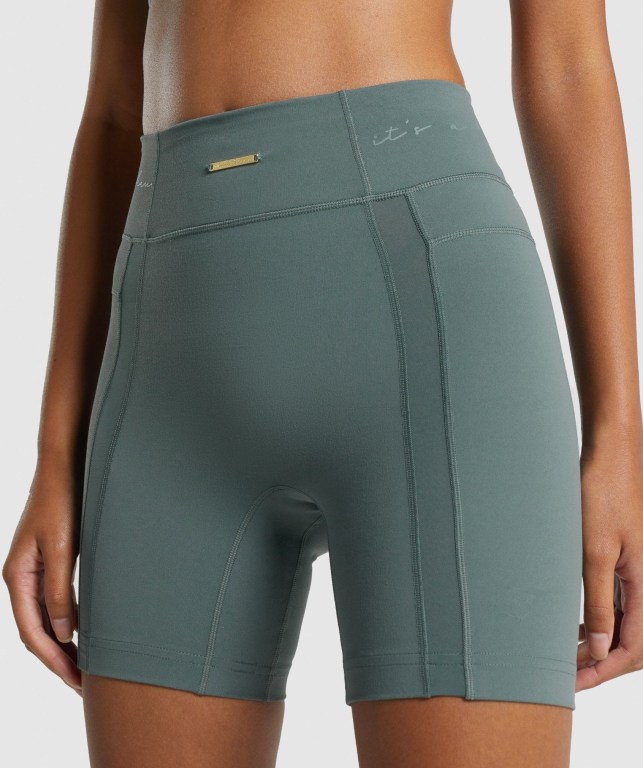 Bermudas Gymshark Whitney Mesh Mujer Verdes | 9u7cyyvEZmA