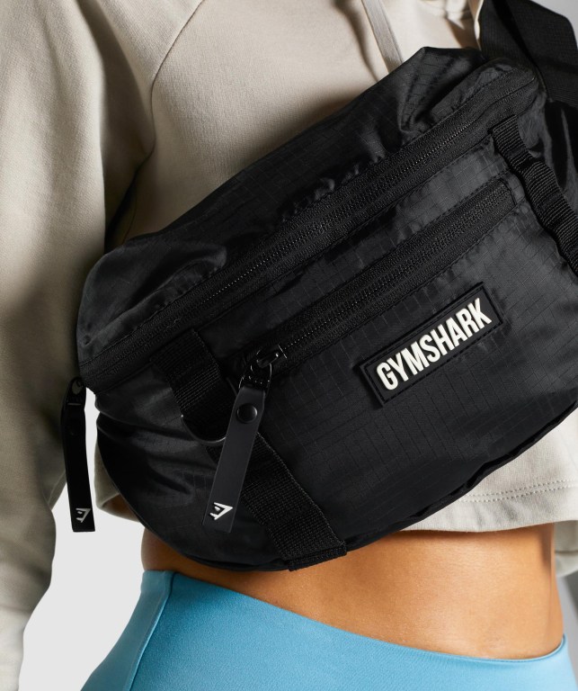 Bolsos Cruzados Gymshark GS Cross Body Hombre Negros | 9XsnHEmasvV