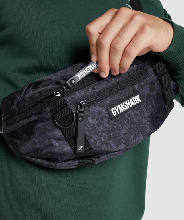 Bolsos Cruzados Gymshark Manimal Sling Hombre Negros | QqjbZ43byV1