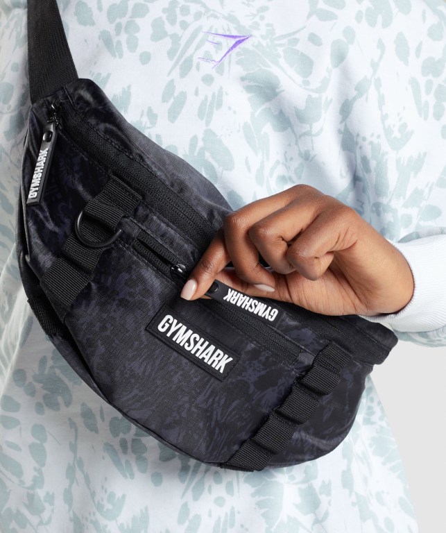 Bolsos Cruzados Gymshark Manimal Sling Hombre Negros | QqjbZ43byV1