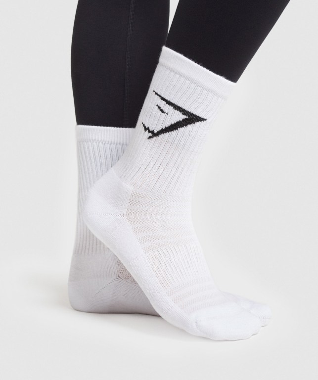 Calcetines Gymshark 3pk Hombre Blancos | irpAZXAvPUG