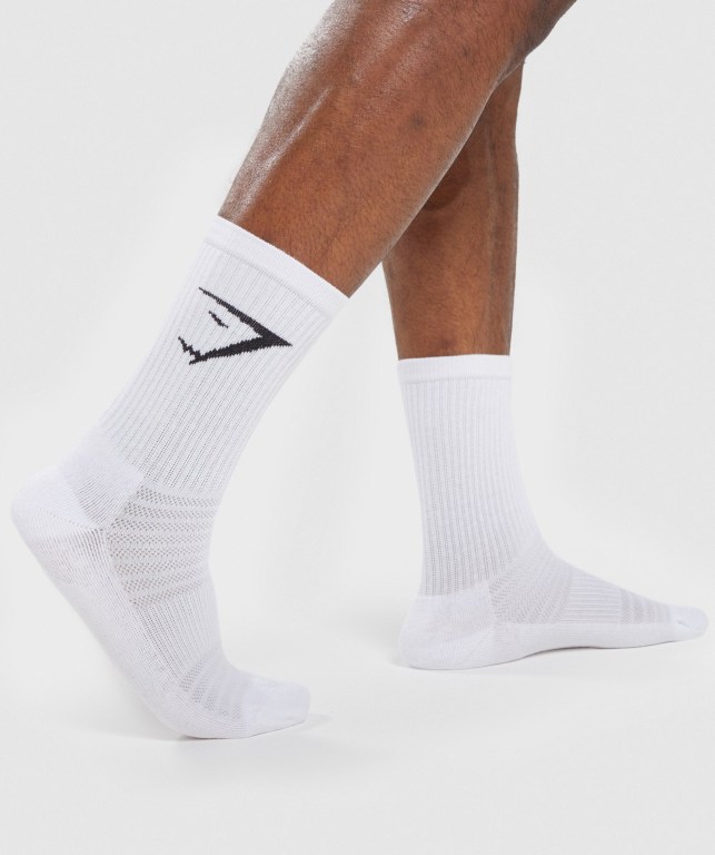 Calcetines Gymshark 3pk Hombre Blancos | irpAZXAvPUG