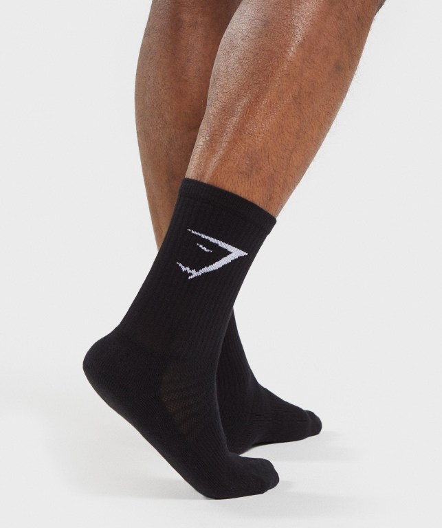 Calcetines Gymshark 3pk Hombre Negros | rNSYUxVtrZA