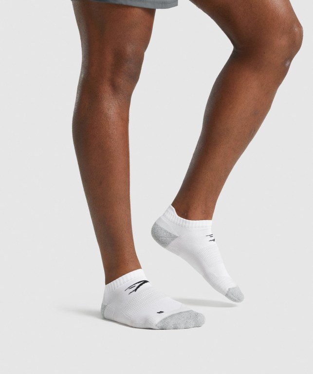 Calcetines Gymshark Ankle Performance Hombre Blancos | Eit3QjoKrq8