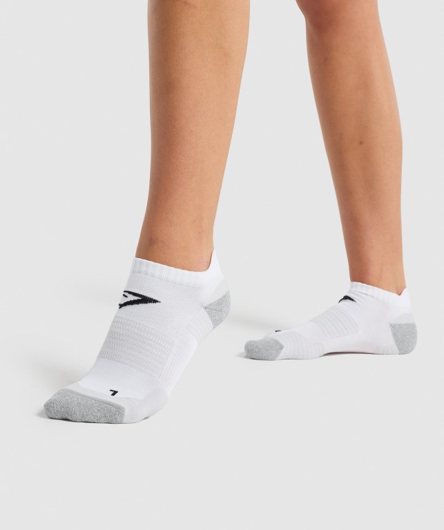 Calcetines Gymshark Ankle Performance Hombre Blancos | Eit3QjoKrq8