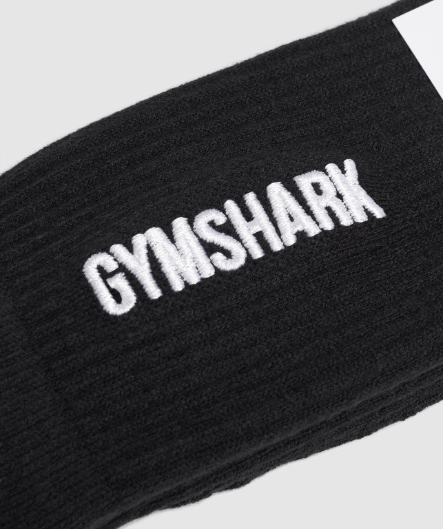 Calcetines Gymshark Embroidered Logo Hombre Negros | DKsrnkCLtIJ