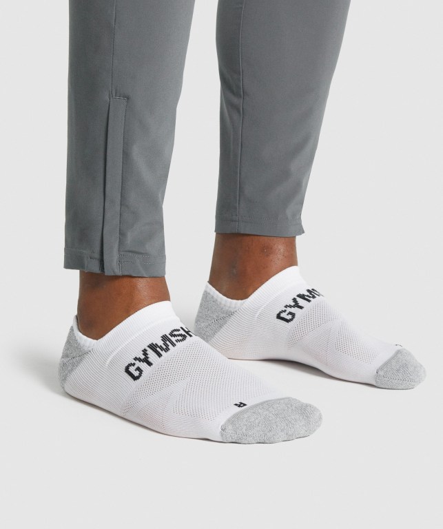 Calcetines Gymshark No Show Performance Hombre Blancos | UxHwkPQeCaz