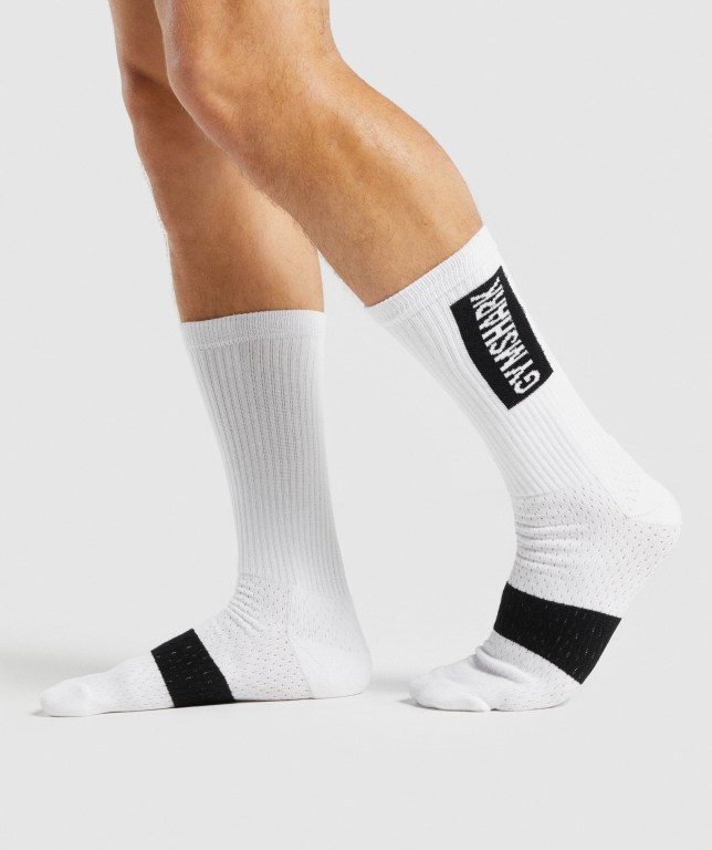 Calcetines Gymshark Premium (1pk) Hombre Blancos | fJnAQxDS5Oj