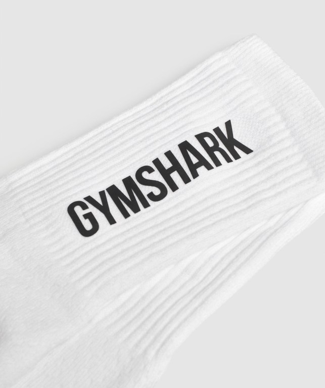 Calcetines Gymshark Premium Logo Hombre Blancos | plMbJjzhp2j