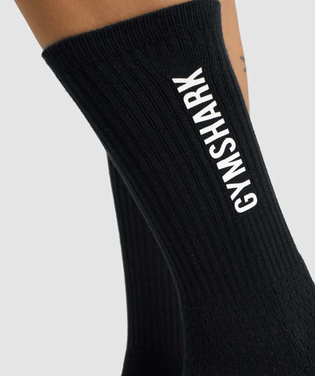 Calcetines Gymshark Premium Logo Hombre Negros | wtjmgTIcuSG