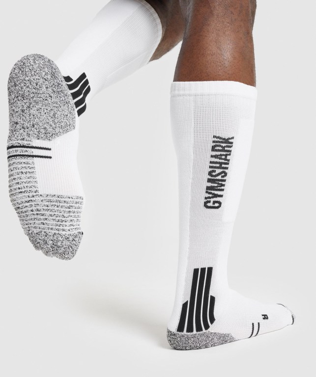 Calcetines Gymshark Weightlifting Hombre Blancos | 9Upy7ijufQ8