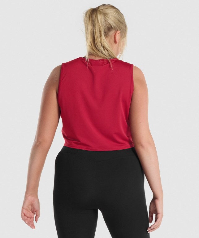 Camiseta De Tirantes Para Correr Gymshark Entrenamiento Crop Mujer Vino | 3uEW3sHsolq