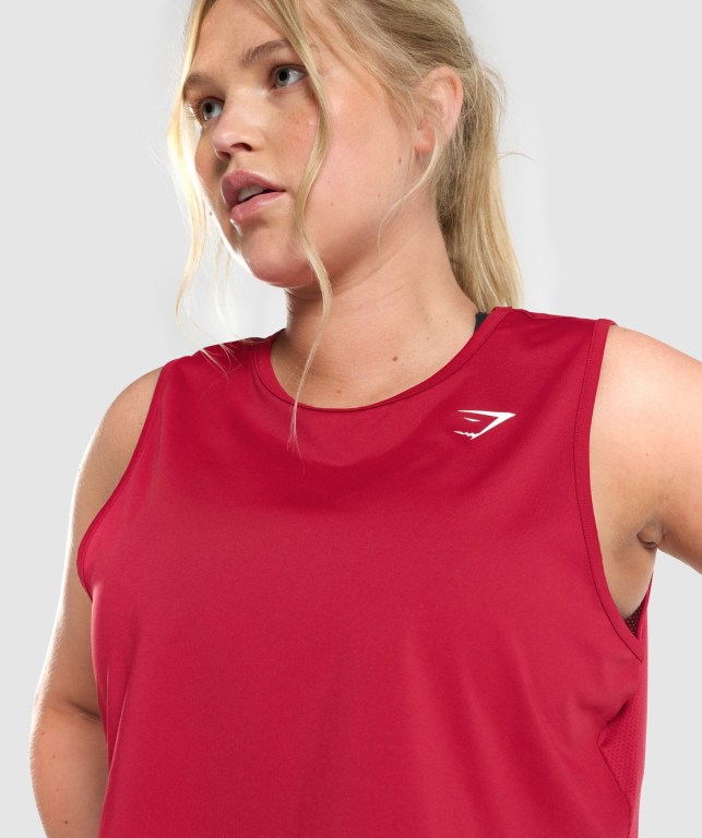 Camiseta De Tirantes Para Correr Gymshark Entrenamiento Crop Mujer Vino | 3uEW3sHsolq