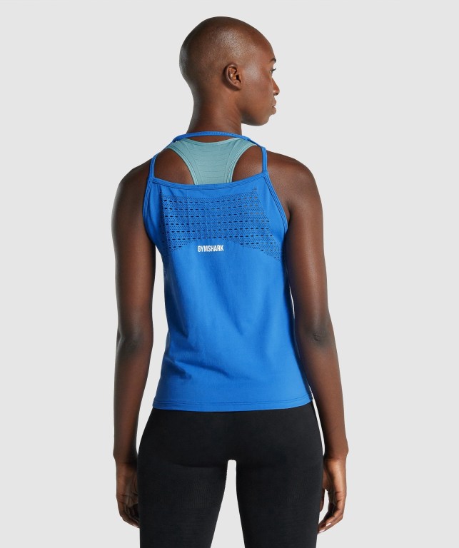 Camiseta De Tirantes Para Correr Gymshark Energy Seamless Loose Mujer Azules | 4rLVw4y54ph