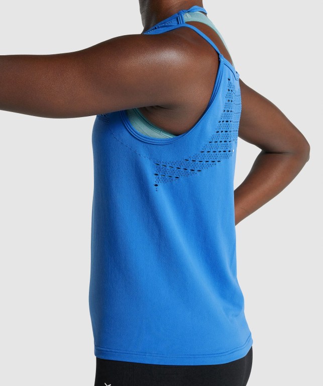 Camiseta De Tirantes Para Correr Gymshark Energy Seamless Loose Mujer Azules | 4rLVw4y54ph