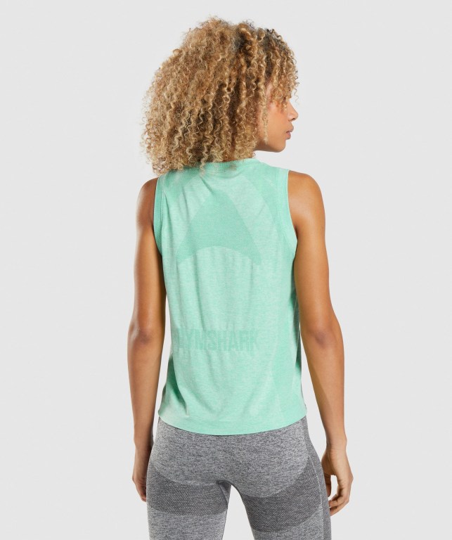 Camiseta De Tirantes Para Correr Gymshark Flex Loose Top Mujer Verdes | 6X5vLdwDonj