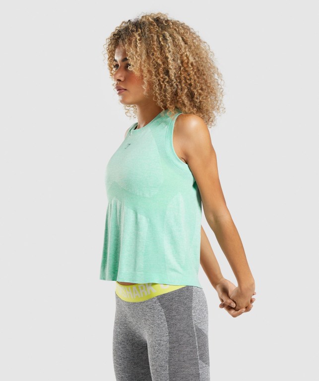 Camiseta De Tirantes Para Correr Gymshark Flex Loose Top Mujer Verdes | 6X5vLdwDonj