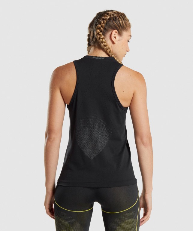 Camiseta De Tirantes Para Correr Gymshark Apex Seamless Mujer Negros | BfTVCxwNAMQ