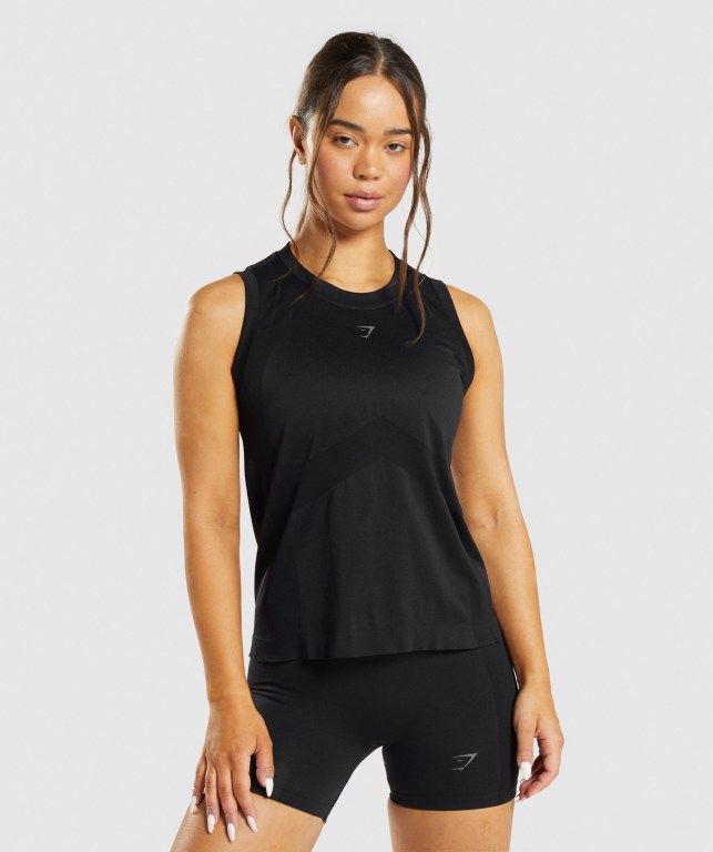 Camiseta De Tirantes Para Correr Gymshark Flex Loose Top Mujer Negros | MNUvvRNTn7e