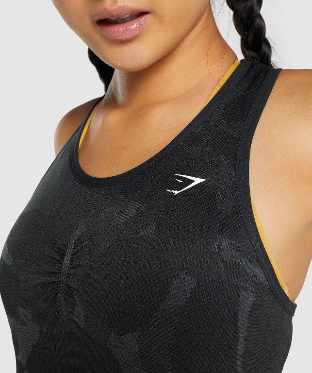 Camiseta De Tirantes Para Correr Gymshark Adapt Camo Seamless Mujer Negros | RoFUR2isQfd