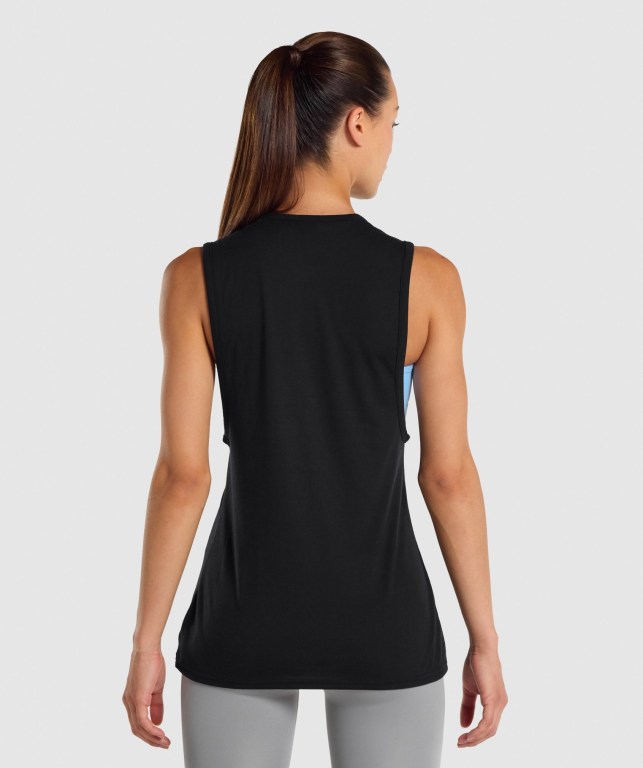 Camiseta De Tirantes Para Correr Gymshark Entrenamiento Drop Arm Mujer Negros | bZ9kQrRVgUM