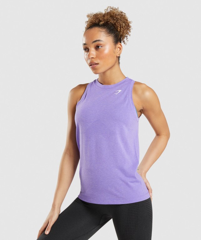 Camiseta De Tirantes Para Correr Gymshark Vital Seamless 2.0 Light Mujer Morados Claro | bjKLtsACF3q