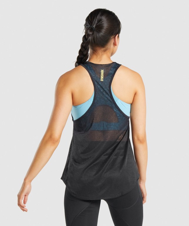 Camiseta De Tirantes Para Correr Gymshark Pulse Ligeros Mujer Negros | f5Y1r1Go9qH