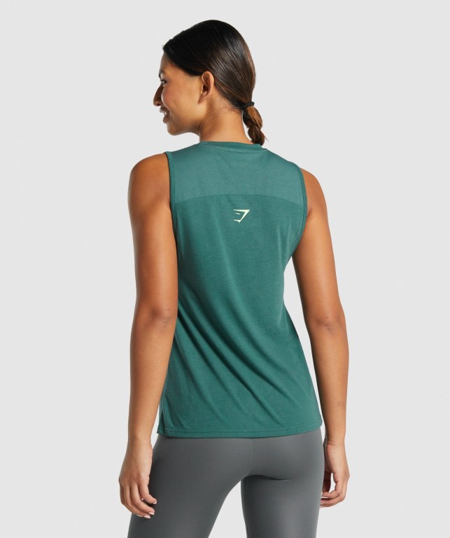 Camiseta De Tirantes Para Correr Gymshark Animal Graphic Infill Mujer Verdes | j6tfbhKj2Ht