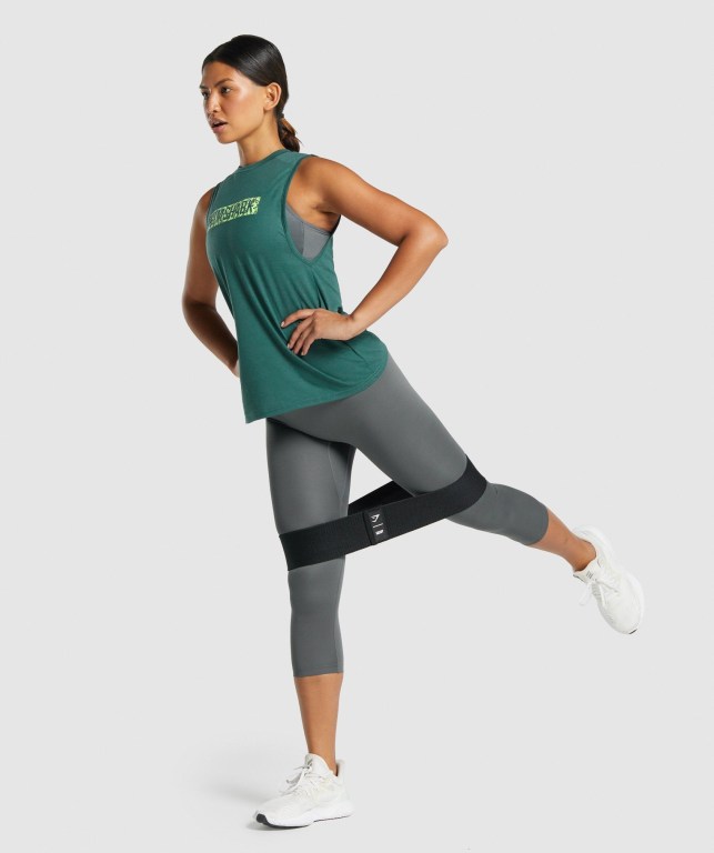 Camiseta De Tirantes Para Correr Gymshark Animal Graphic Infill Mujer Verdes | j6tfbhKj2Ht