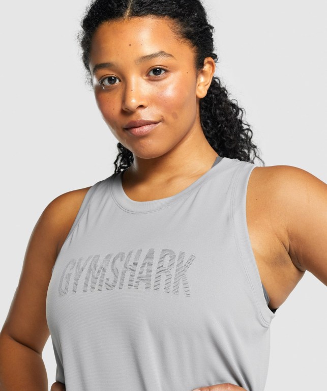 Camiseta De Tirantes Para Correr Gymshark Fit Seamless Loose Mujer Grises | kNC4tX2x7CD