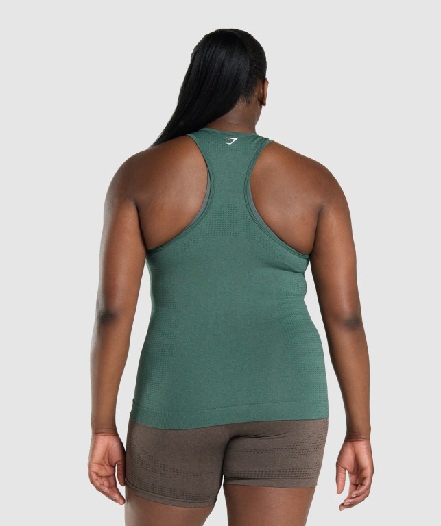 Camiseta De Tirantes Para Correr Gymshark Vital Seamless 2.0 Mujer Verdes Oscuro | pApjPYaJlbu