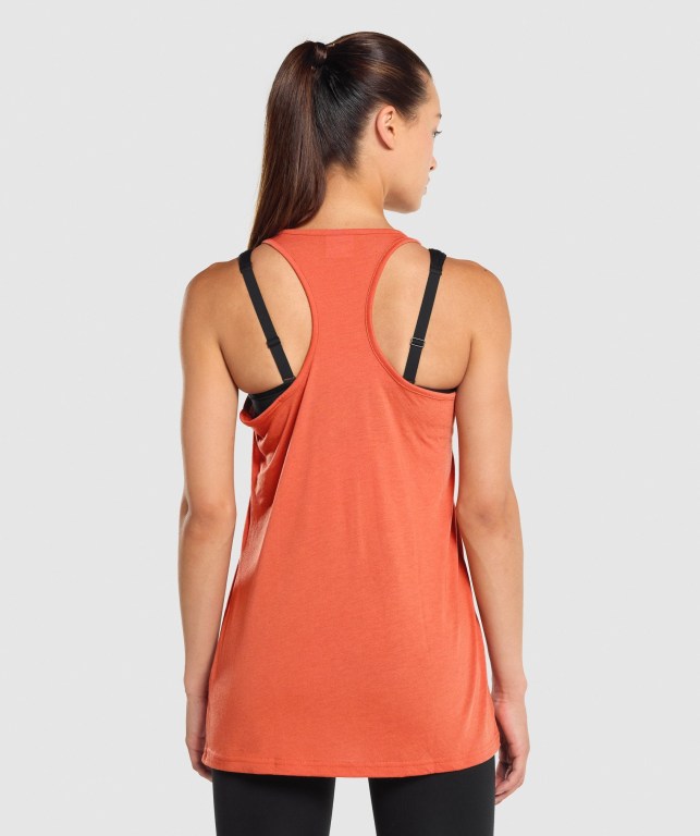 Camiseta De Tirantes Para Correr Gymshark Entrenamiento Oversized Mujer Naranjas | rT9XPD721cn