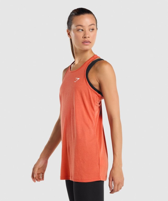 Camiseta De Tirantes Para Correr Gymshark Entrenamiento Oversized Mujer Naranjas | rT9XPD721cn