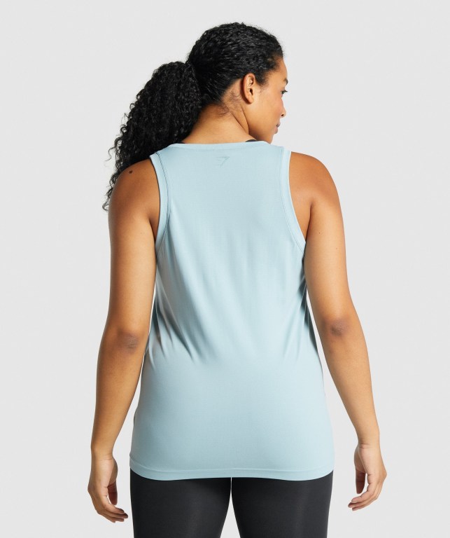 Camiseta De Tirantes Para Correr Gymshark Fit Seamless Loose Mujer Azules | tcJfHfvpCNw