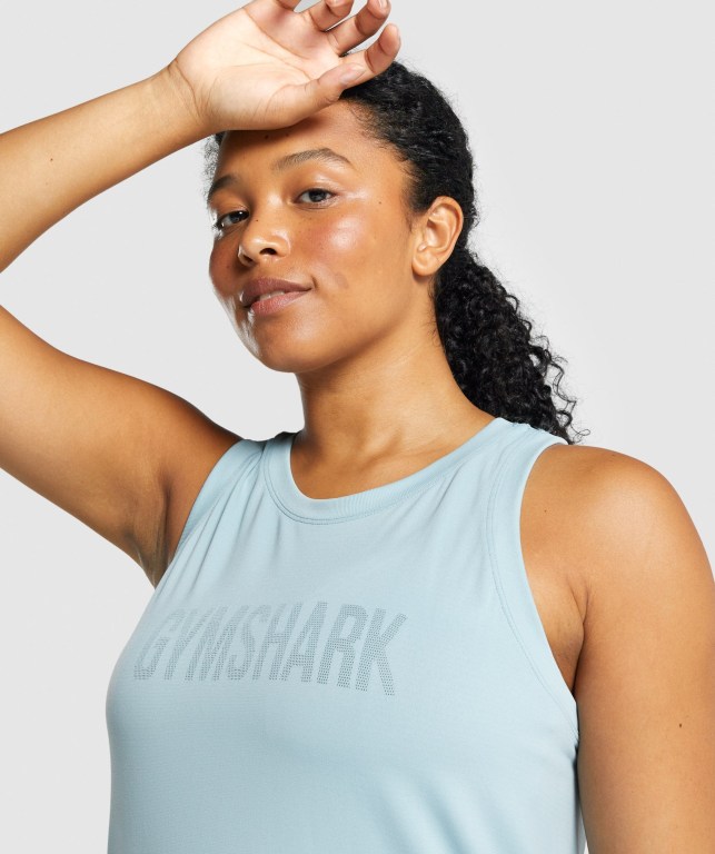 Camiseta De Tirantes Para Correr Gymshark Fit Seamless Loose Mujer Azules | tcJfHfvpCNw