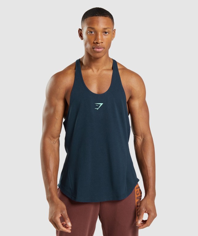 Chalecos Gymshark Bold Hombre Azul Marino | W9QbvWNUSGk