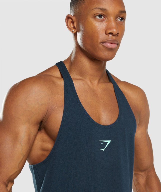 Chalecos Gymshark Bold Hombre Azul Marino | W9QbvWNUSGk