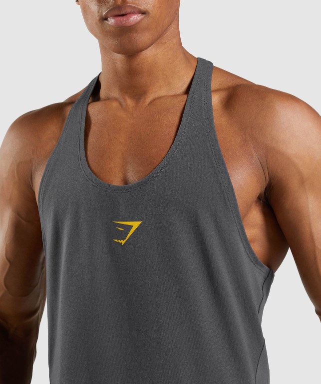 Chalecos Gymshark Bold Hombre Negros Grises | 7Mxnraw7rWs