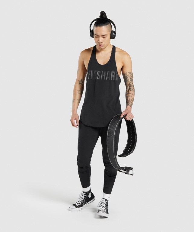 Chalecos Gymshark Bold Hombre Negros Negros | CbgqKr5ipOS