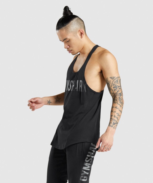 Chalecos Gymshark Bold Hombre Negros Negros | CbgqKr5ipOS