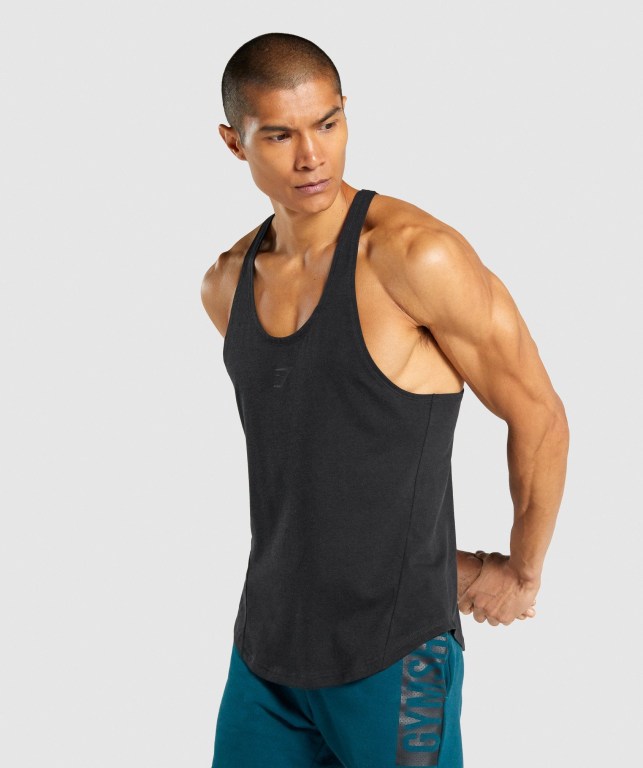 Chalecos Gymshark Bold Hombre Negros | kNMiirPqpwe