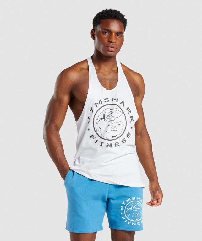 Chalecos Gymshark Legacy Hombre Blancos | qLQ25SOkJN4