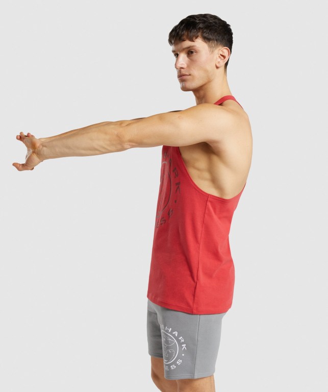 Chalecos Gymshark Legacy Hombre Rojos | Keg8aCCDN6S