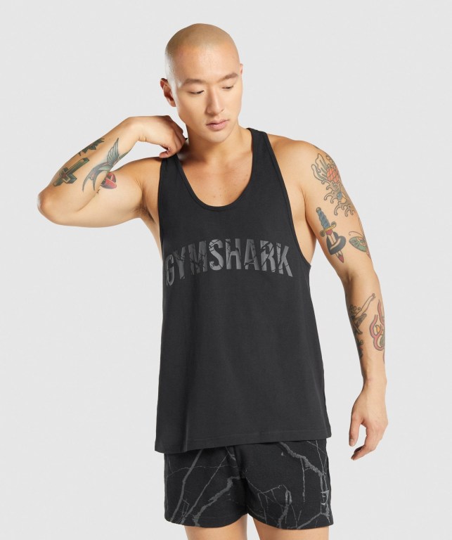 Chalecos Gymshark Power Hombre Negros | uPT5ooA2CSs