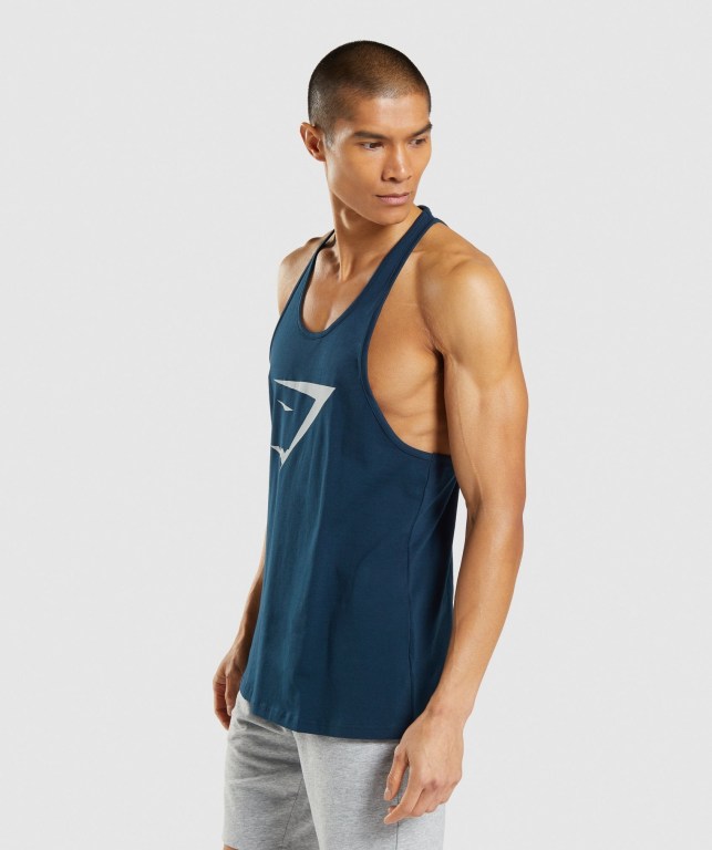 Chalecos Gymshark Sharkhead Infill Hombre Azul Marino | kBv845OGgKH