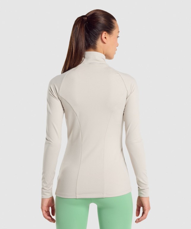 Chaquetas Gymshark Entrenamiento Zip Up Mujer Grises | 9LFmObqKuNM